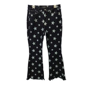 Judy Blue Star Print Flare‎ Jeans High Rise Stretch Denim Size 11/30